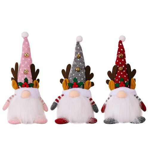 Lampe de Noël cerf avec lampe Rudolf poupée rougeoyante poupée sans visage chambre Festival cadeaux père Noël Decor