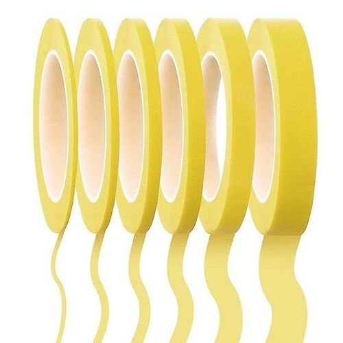 6 rouleaux de ruban adhésif Fine Line 1/16,7/10,1/8,1/4,1/2,3/4 pouces x 55 verges, ruban de masquage Fineline, ruban de masquage automobile peintres
