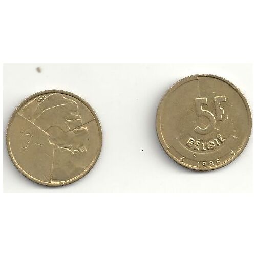 Pièce De 5 Francs Belge De 1982 À 1986