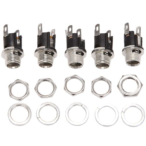 5 Pcs 5.5mmx2.1mm DC Prise Prise Prise Femelle Montage Sur Panneau Connecteur