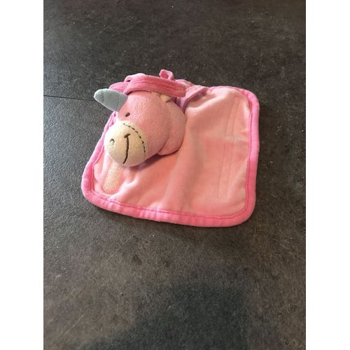 Doudou Licorne Rose Bengy