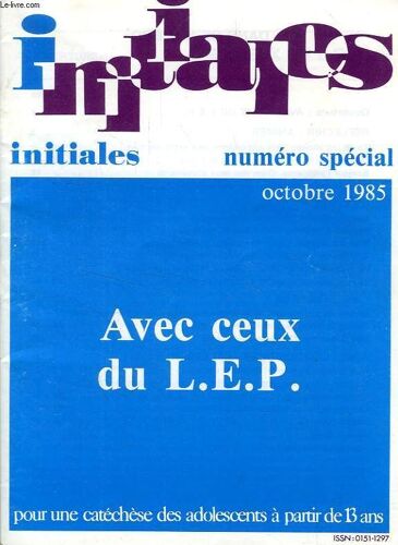 Initiales, N° Special, Oct. 1985