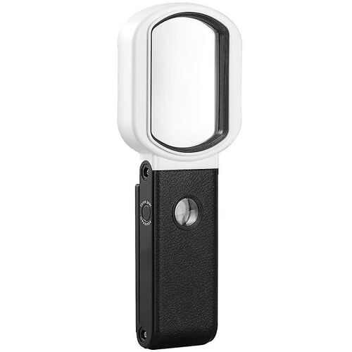 Magnifying Glass With Light, 25x 10x Rechargeable Handheld And Standing Magnifier For Reading, Insp