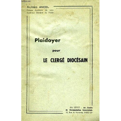 Plaidoyer Pour Le Clerge Diocesain