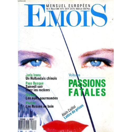 Emois, N° 9, Mars 1988, Mensuel Europeen