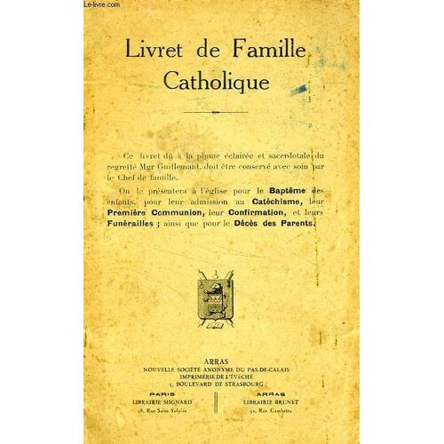 Livret De Famille Catholique