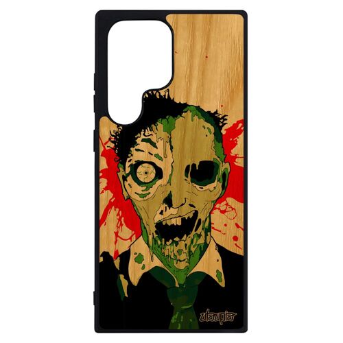 Coque Silicone S23 Ultra Bois Mort Vivant 4g Epouvante Case Paranormal Vert Fin Du Monde Zombie Noir Eclaboussure Tpu Samsung Galaxy