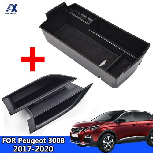 Boîte De Rangement De Accoudoir De Voiture, Boîte De Rangement De Console Centrale Pour Peugeot 3008gt 3008 5008 2017 2018 2019 2020 "Nipseyteko"