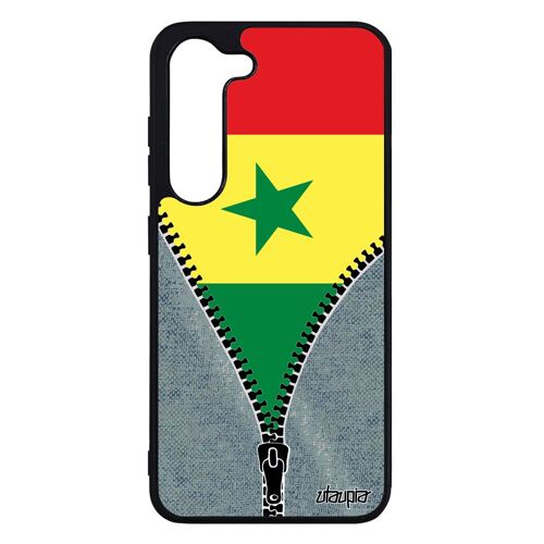 Coque Silicone Samsung Galaxy S23 Drapeau Senegal Senegalais Design Rigide Jo Foot Jeans Jeux Olympiques Basket Housse Etui Can De