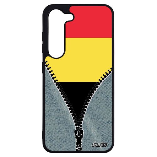 Coque En Silicone Samsung Galaxy S23+ Plus Drapeau Belgique Belge Football Coupe D'europe Foot Jeans Jeux Olympiques Euro Jo Mobile