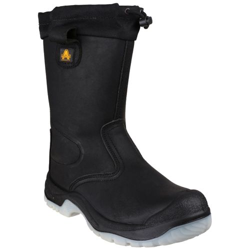 Amblers Unisex Safety Water Resistant Pull On Rigger Boot Black 18283 - Noir - 14