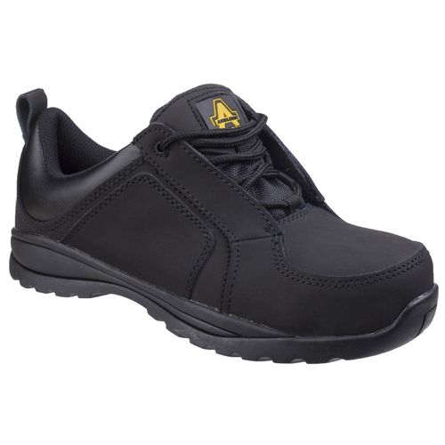 Amblers Unisex Safety Metal Free Lace Up Trainer Black 20412