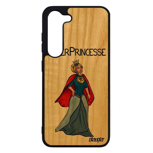 Coque silicone pour Galaxy S23 bois super princesse telephone bumper texte rouge humour mobile heros frêne comics case drole Samsung
