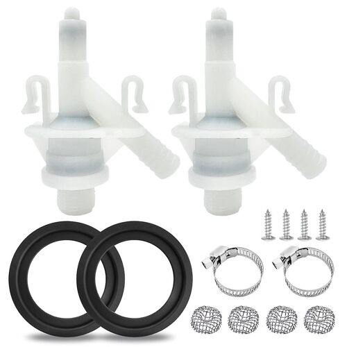 Lot de 2 385311641 Kit de vannes d'eau pour Sealand/Toilettes Série 300,310,320,321, avec 2 joints à bille de chasse d'eau