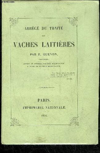 Abrege Du Traite Des Vaches Laitieres