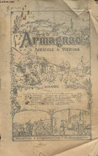 L Armagnac Agricole & Viticole - 20e Année Sept. 1938 - Les Silos Vicois : Convocation À L Ag - Rapport Du Président - Rapport Du Directeur - Rapport De L Expert-Comptable - Rapport Des Commissaires(...)