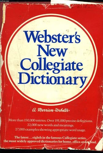 Webster' New Collegiate Dictionary