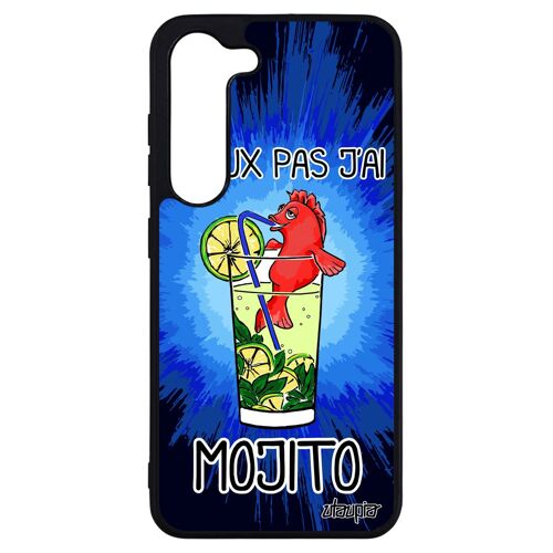 Coque Galaxy S23+ Plus silicone je peux pas j'ai mojito bd bumper alu drole bourré humour Bleu comique humoristique 4G etui Samsung