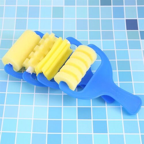 Set Of 4pcs Sponge Paint Roller Brush Diy Children Painting Brushes Kid Art Craft Painting Tool