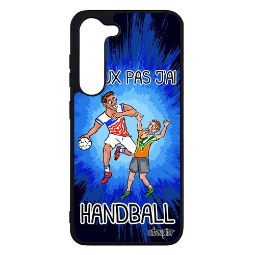 Coque J'peux Pas J'ai Handball Rigide S23 Silicone Case Humoristique Drole Bd Metal Comique Bleu Coupe Du Monde Sport Samsung Galaxy