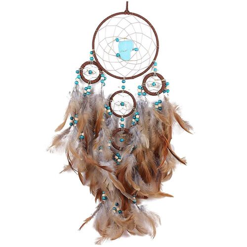 Dream Catcher Five Ring Feather Pendant Bohemian Style Hanging Dream Catcher Children's Outdoor Roo