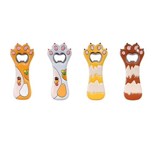 4pcs 3d Cartoon Bottle Openers, Bartender Bottle Openers, Beer Bottle Openers With Magnetic For Hom