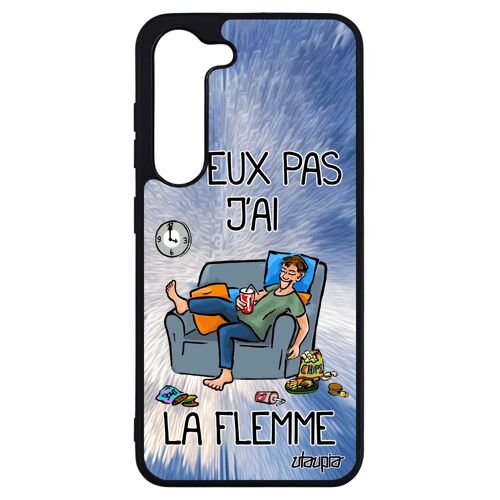 Coque Silicone J'peux Pas J'ai La Flemme Pour Samsung Galaxy S23+ Plus Jpeux Dessin Gel Case Humour De Protection Comique Texte Bleu
