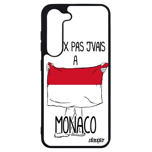 Coque Pour S23+ Plus Silicone J'peux Pas J'vais A Monaco Telephone Drapeau Monegasque Smartphone Humour Antichoc Foot Samsung Galaxy