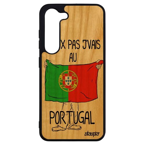 Coque De Protection Samsung Galaxy S23+ Plus En Bois Silicone J'peux Pas J'vais Au Portugal Football Foot Jeux Olympiques Jo Bumper