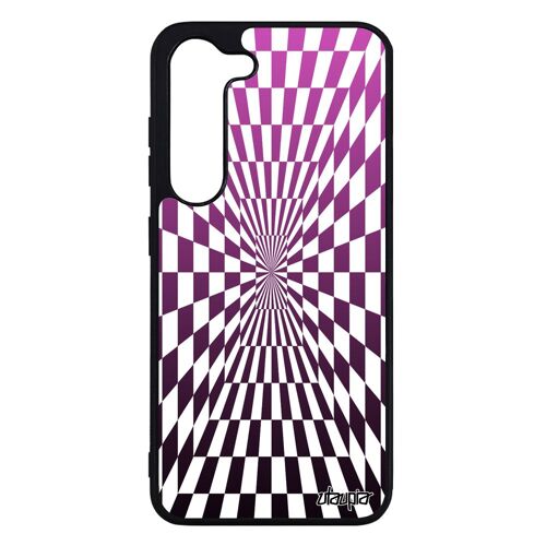 Coque Samsung S23 Silicone Illusion D'optique Sm-S911e Carreaux Etui Effet Graphique Geometrique Portable Smartphone Magique Galaxy