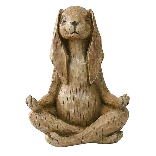 Yoga Pose Rabbit Resin Garden Statue Ornament Garden Yard Art Outdoors Indoor Decoration Home Decor
