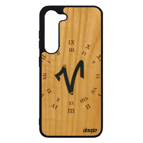 Coque Silicone Signe Belier Samsung S23 Bois Tpu Portable Horloge Bumper Astrologique Univers Rigide Galaxie Noir Femme Bleu Galaxy