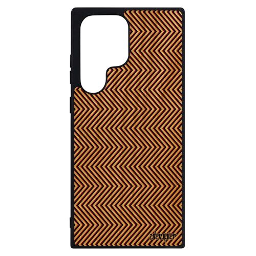 Coque De Protection Pour S23 Ultra Bois Silicone Illusion D'optique Personnalisé Telephone Image Motif Effet Bicolore Samsung Galaxy