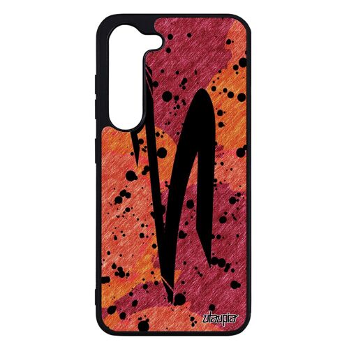Coque Samsung Galaxy S23 silicone Signe du zodiaque belier calligraphie bumper tache d'encre homme noir peinture univers smartphone