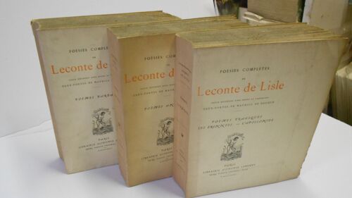 Poésie Complètes De Leconte De Lisle 3 Volumes Chez Lemerre 1927