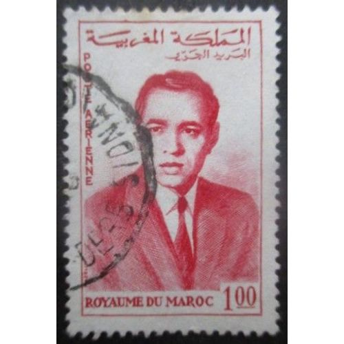 Maroc Poste Aérienne N°107 Roi Hassan Oblitéré