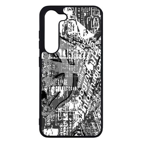 Coque pour Samsung Galaxy S23 silicone street art ecriture coloré gris motif original tag cover telephone texture tagué rigide case