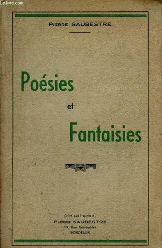 Poesies Et Fantaisies.