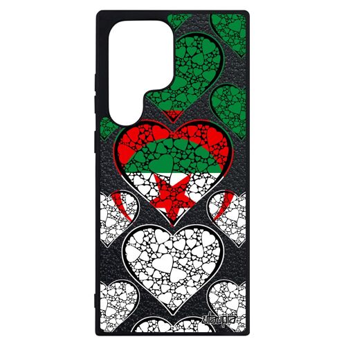 Coque Telephone Pour S23 Ultra Silicone Drapeau Algerie Algerien Jeux Olympiques Housse Coeur Football Basket Foot De Samsung Galaxy