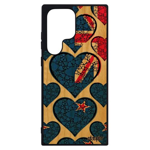 Coque Drapeau Nouvelle Zelande Neo Zelandais Rigide Pour S23 Ultra Bois Silicone Foot Coupe Du Monde Housse Coeur Jo Samsung Galaxy