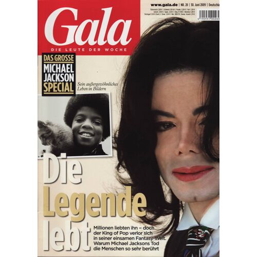 Gala (German Edition) / 30-07-2009 N°28 : Michael Jackson (20p) - Shia Labeouf (1,5p)