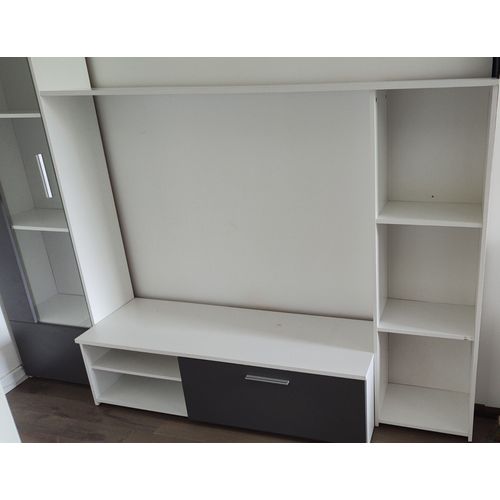 Finlandek Meuble Tv Banc + Arcade Avec Colonne Vitrée