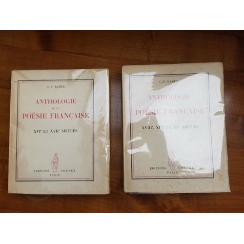 Anthologie De La Poésie Française 1943 Corrêa 2/2 Vol.