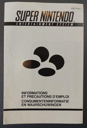 Super Nintendo - Notice D'information Et De Précaution De La Console - Nintendo