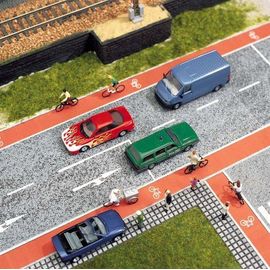 Busch Environnement - Bue7082 - Modélisme Ferroviaire - Piste Cyclable - Echelle Ho-Busch