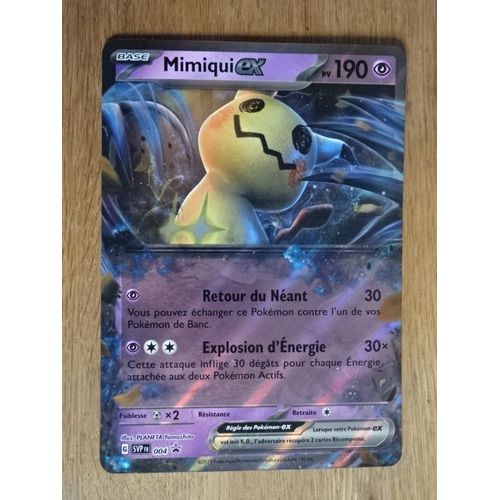 Carte Pokemon Mimiqui Ex 190 Pv Jumbo Brillante Svp 004 - Écarlate Et Violet -