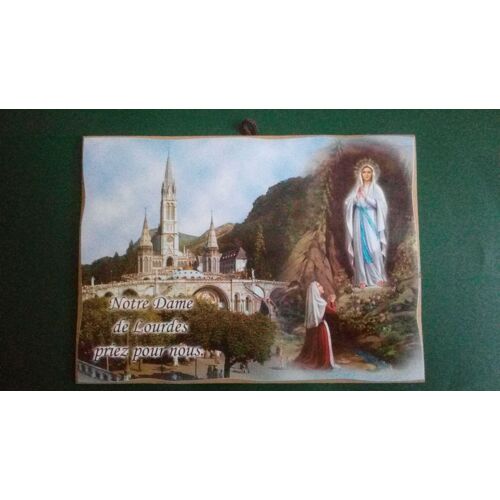 Cadre «Notre Dame De Lourdes» 13,5 X 18,5 Cm