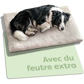 Kalanka-Tapis Chauffant Pour Chien ¿ Grande Tapis Auto-Chauffant 90×60 Cm ¿ Housse Lavable ¿ Coussin Doux Et Moelleux Sans Électricité ¿ Avec Dessous Antidérapant (Gris)