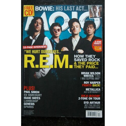 Mojo 4 Music Magazine 277 R.E.M. Bowie Paul Somon Ed Harcourt Genesis Brian Wilson Roy Harper Metallica Ska-Boom - 2016 12