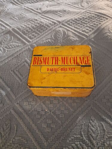 Boite Métal Bismuth-Mucilage - Daniel-Brunet 12,5 Cm X 9,5 Cm X 4,5 Cm Vide